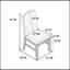 Chaises d'appoint traditionnelles 2Pc rembourrées avec dossier en chêne et pieds en bois