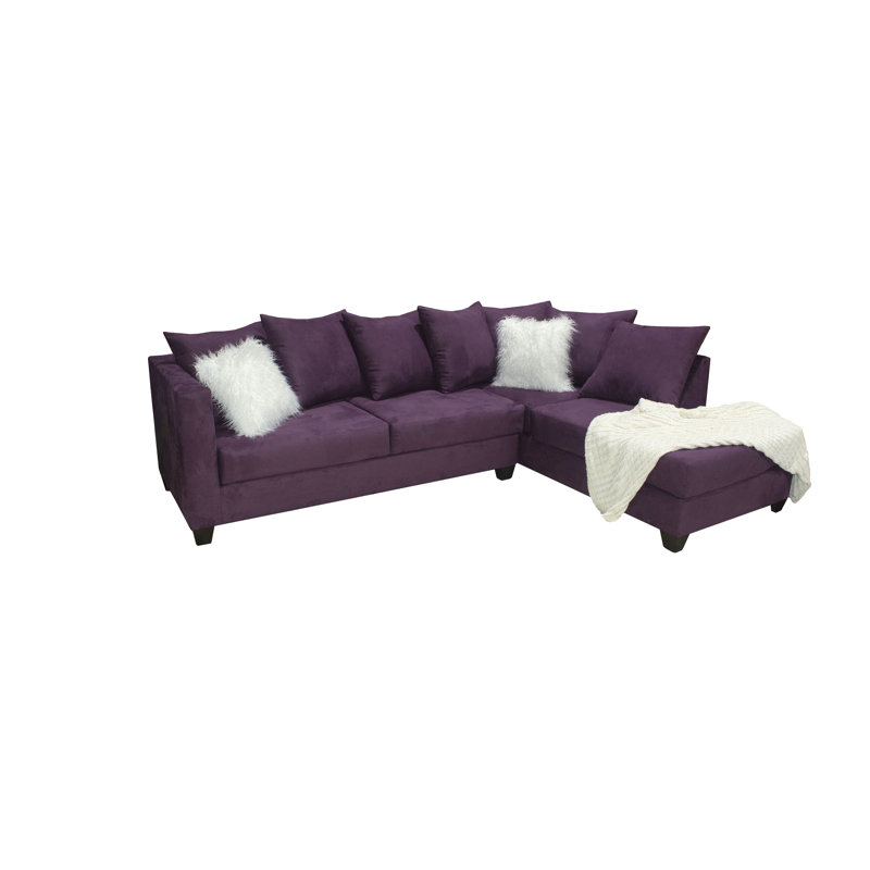 Canapé modulaire Westynn, Fausse fourrure blanche