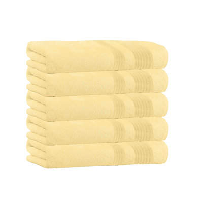  Ensemble de 5 serviettes de bain 100% coton