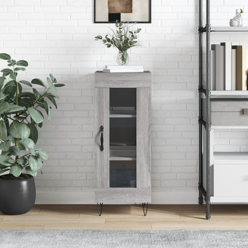 Margaritha 1 - Door Rectangle Accent Cabinet, Grey Sonoma