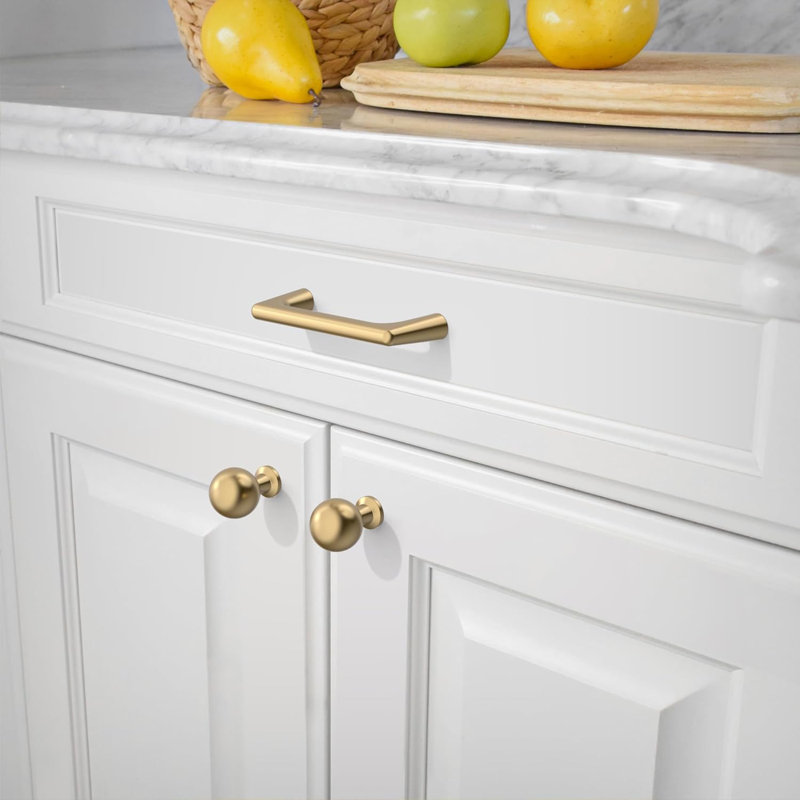 Paquet de 10 poignées d'armoire - poignées d'armoire de cuisine à trou central, poignées de tiroir durables pour armoires, armoires, commodes et garde-robes