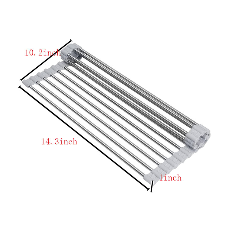 Frifoho Roll Up Stainless Steel Over the Sink Dish Rack