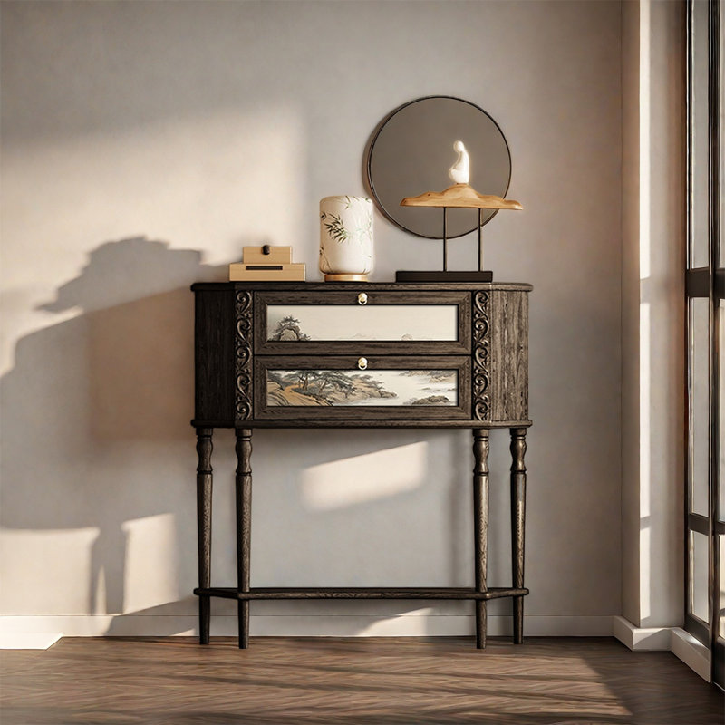 Armoire en noyer avec tiroirs de rangement