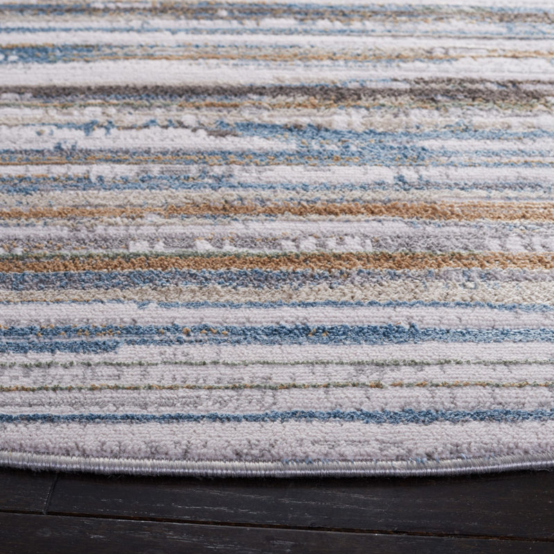 Tapis abstrait Bel Air Performance, Carré 6 pi 7 po
