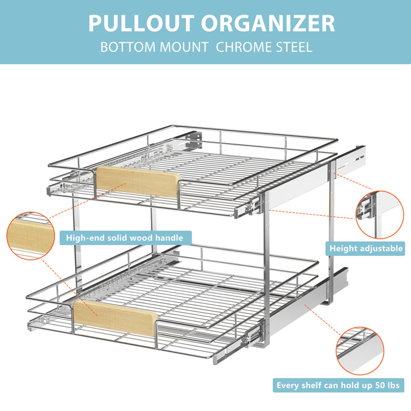 Rashun Pull Out Drawer, 15" H x 16.5" W x 21.5" D