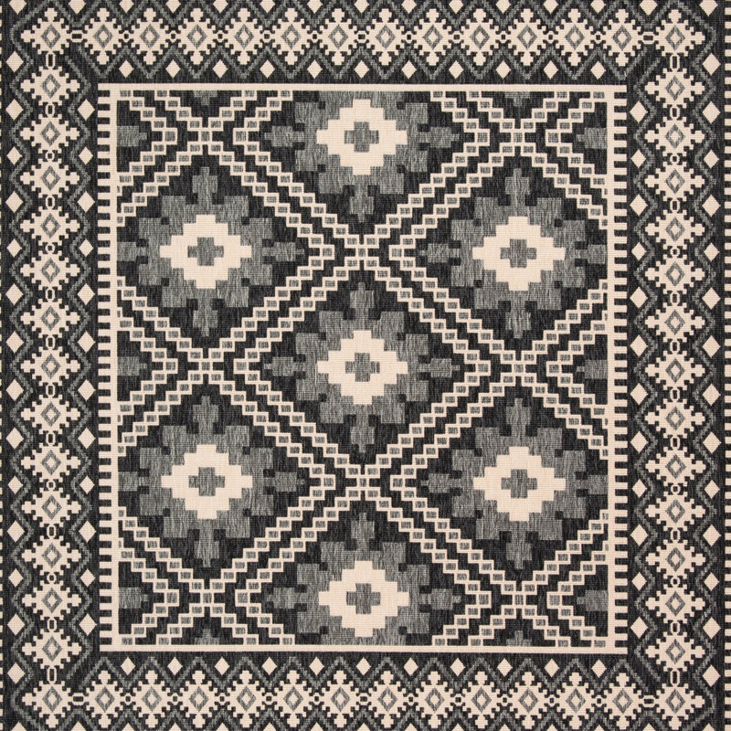 Northpoint Veranda Performance Southwestern Indoor/Outdoor Area Rug, Square 5'3"