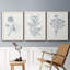 Indigo Botany Study IV - Ensemble de 3 peintures sur toile encadrées-116087745-116087746
