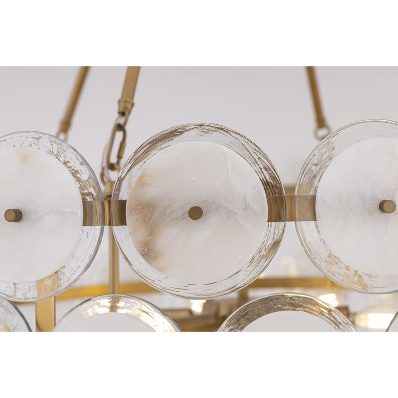 Luminaire suspendu 6 lumières Kintrel 36,5 ", H 15 po x l 36,5 po x P 36,5 po, 6 lumières
