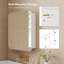 68mm W 66mm H Wall Mounted Required Framed Medicine Cabinet Mirror Adjustable