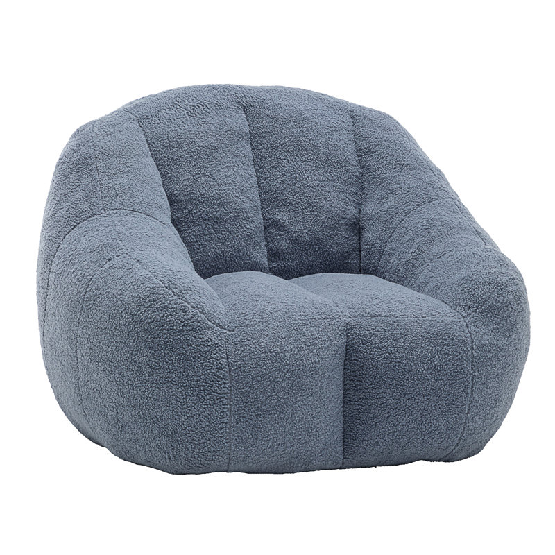 Bean Bag Chair With Filler, Light Blue Teddy