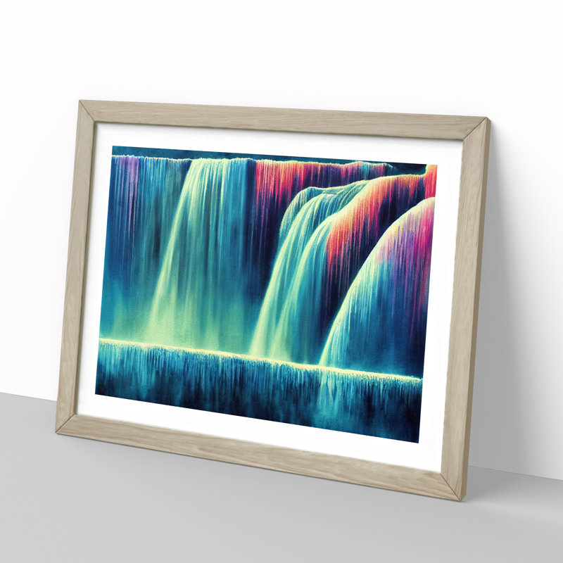 Colourful Watercolour Vol.2 - Framed Print, Oak Framed, 34cm H x 46cm W x 2cm D
