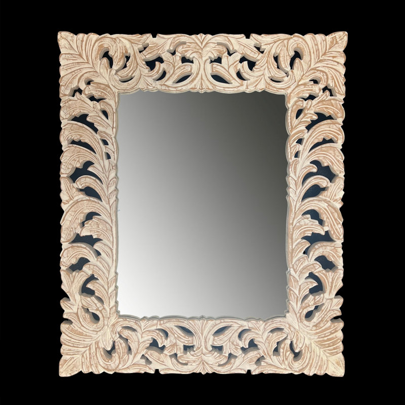 Olla Wood Flat Wall Mirror