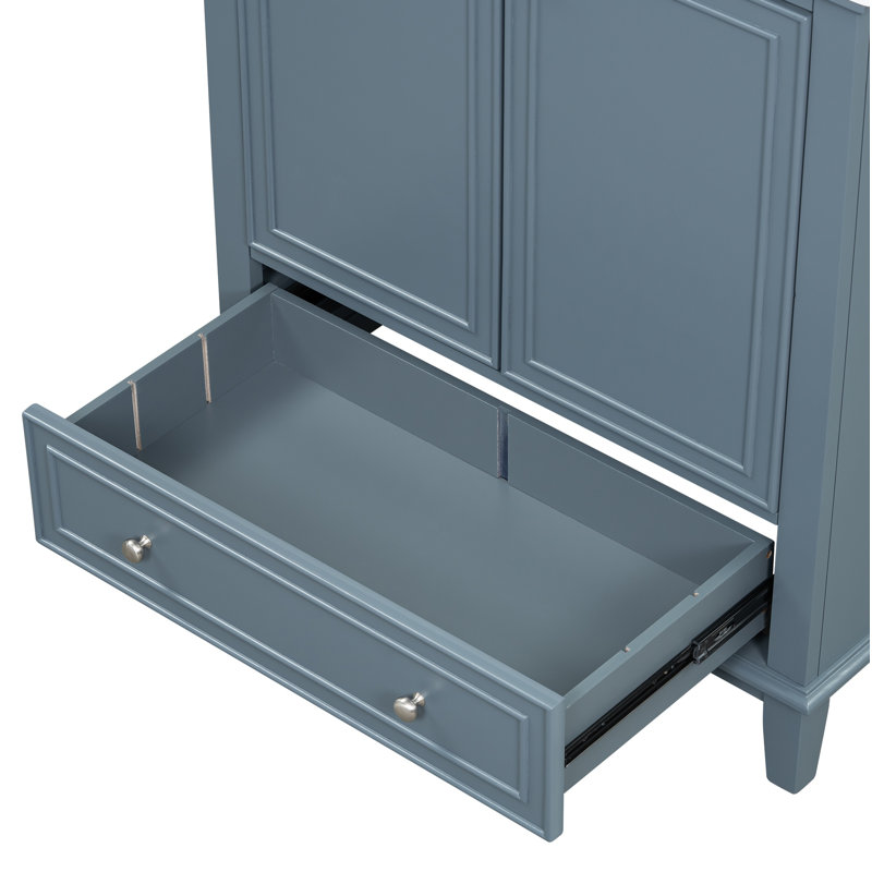 Meuble-lavabo 30 po sans lavabo, base seulement, armoire de salle de bain multifonctionnelle avec portes et tiroir