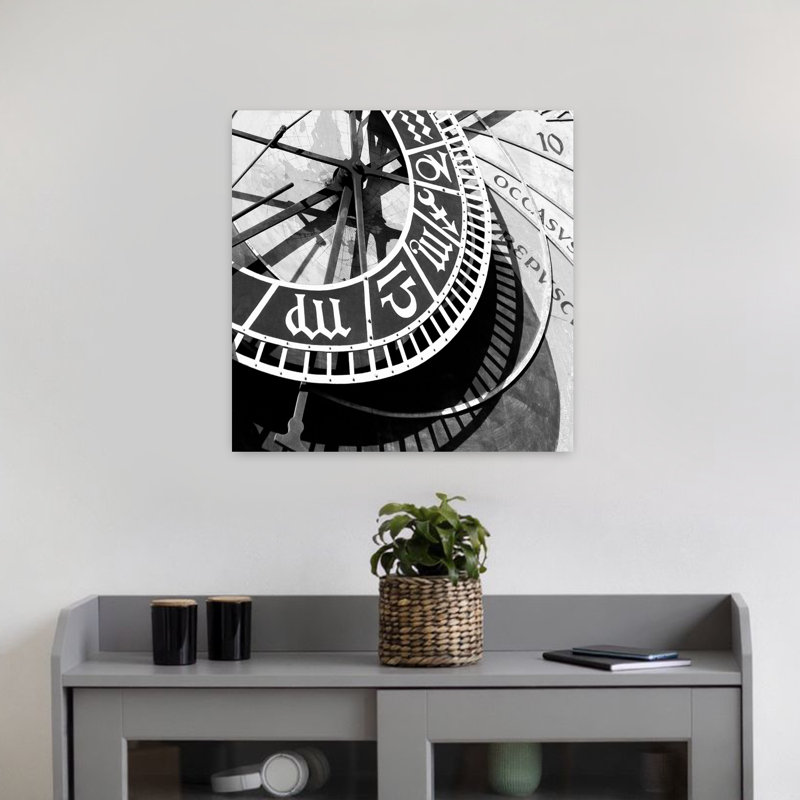 Horloge 5, art contemporain, H 18 po x l 18 po