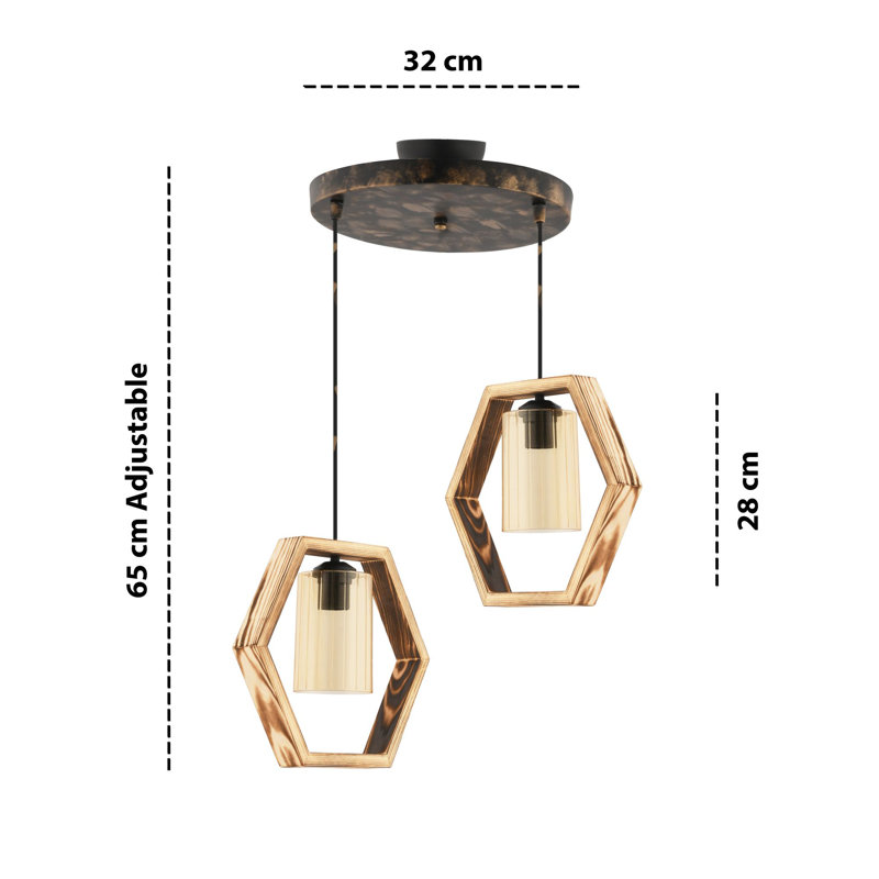Lustre, Naturel, Rétro, Deux lumières