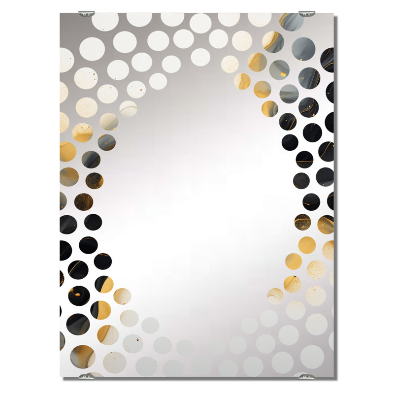 Detdeus - Miroir mural abstrait en marbre MIR137836, 32 po x 24 po