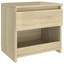 Cryal 40cm W Manufactured Wood Bedside Table-61746028