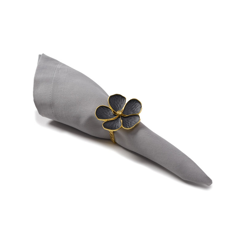 Metal Napkin Ring, Black
