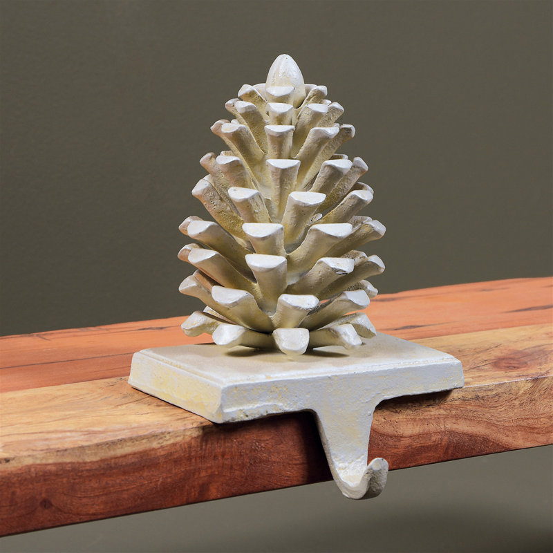 Pinecone Cast Iron Stocking Holder