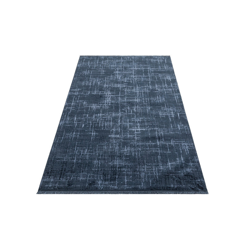 Durable Denim Blue Hall Carpet, 31.5 x 118.1 inches | 100% Polyester, No Pile, Machine Washable, 3.3 lbs/ft² | 1,000,000 Thread Points, Easy to Clean with Vacuum & Spot Remover | Perfect for Entryways & Living Spaces