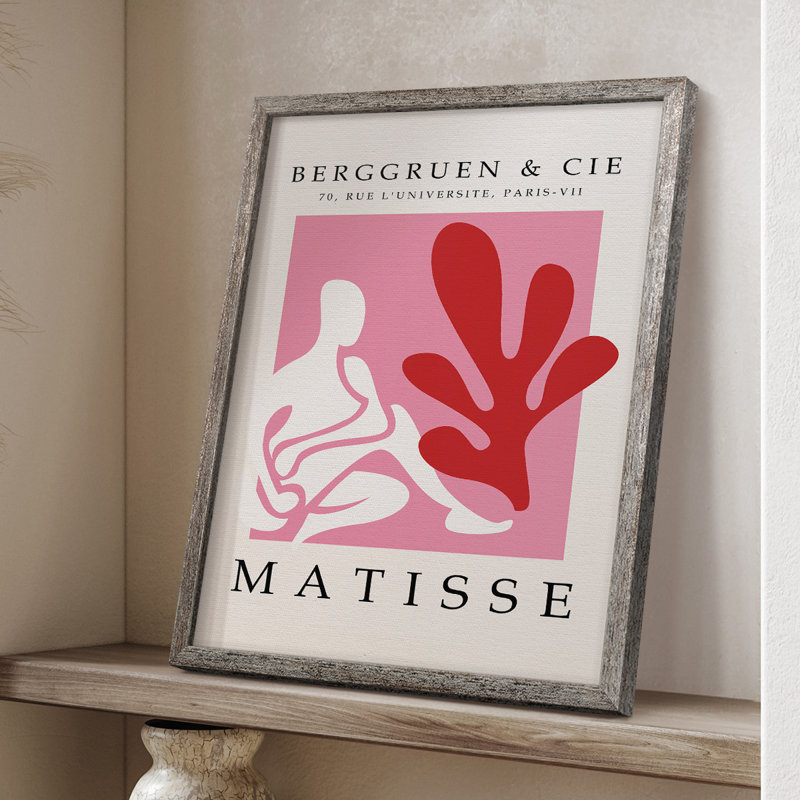 Matisse CDL XXV, reproduction d'art encadrée - bois massif, H 15 po x l 12 po