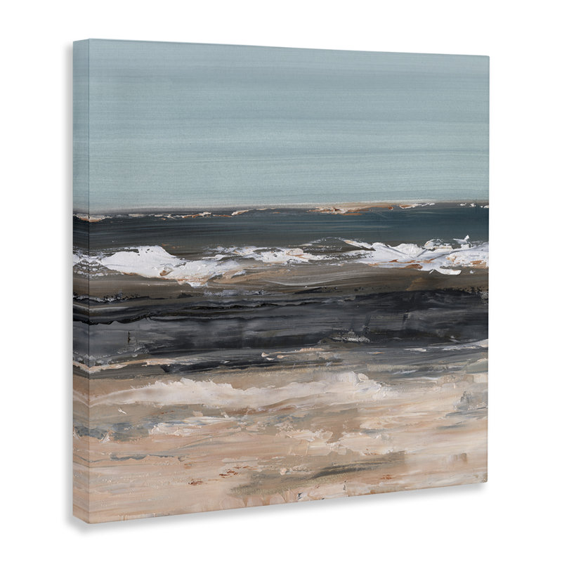 Art mural sur toile Gloomy Traditional Beach par Ethan Harper, H 17 po x l 17 po