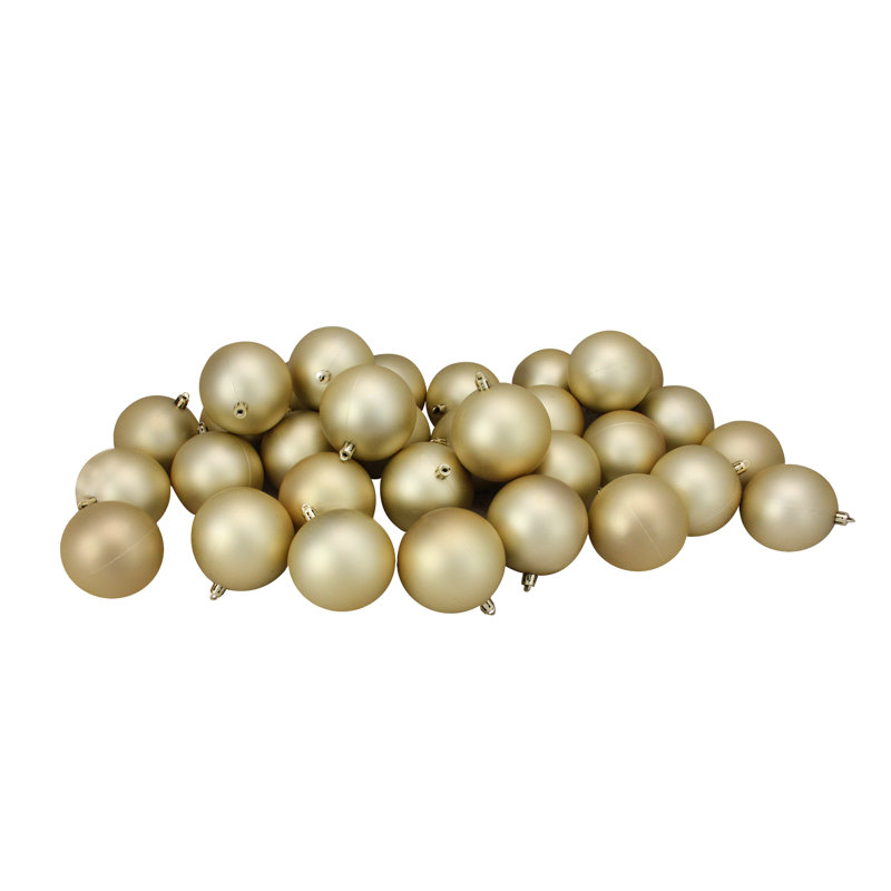 Ornements de boule de Noël incassable 32ct, Or