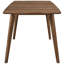 Table rectangulaire en noyer naturel d'inspiration Mid-Century pour le style moderne et polyvalent