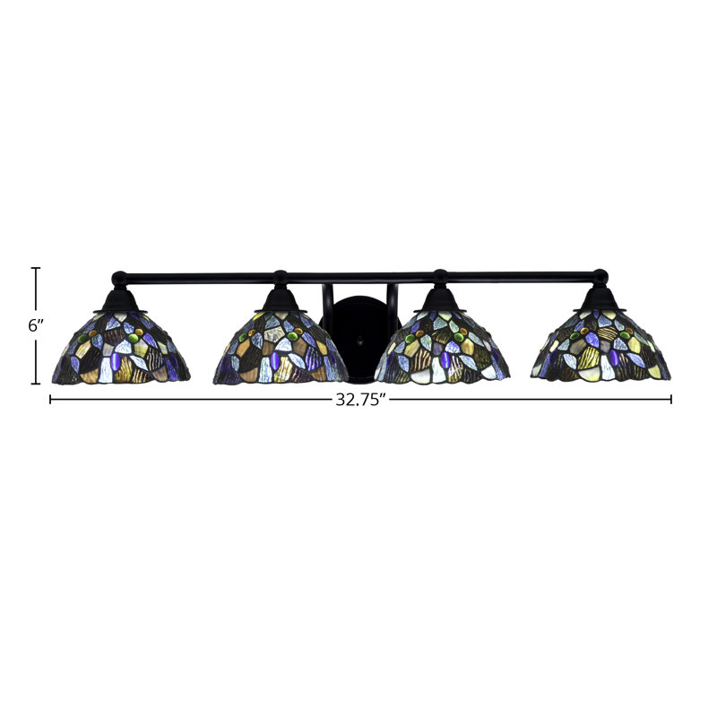 Barre d'éclairage de salle de bain 4 lumières Berinda