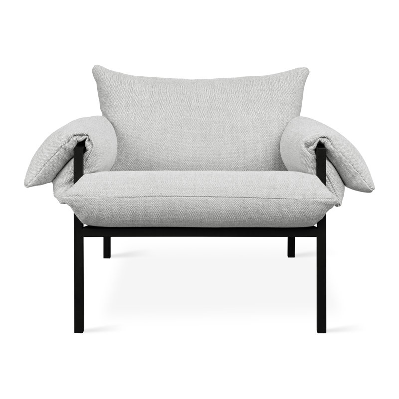Chaise Fulton, Polyester argent Rosslyn