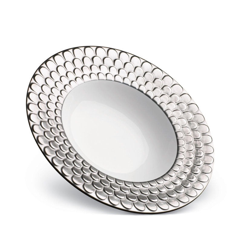 Aegean Platinum Soup Plate