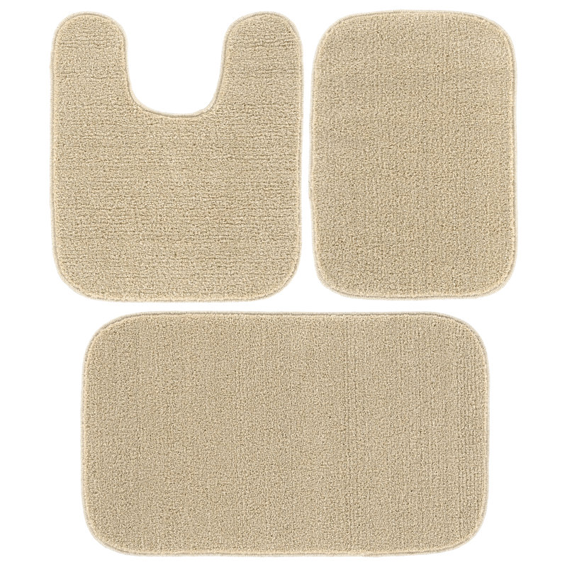 Heffingen Polypropylene Plastic Non-Slip Bath Rug, Tan