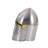 Silver Metal Medieval Knight Crusader Helmet