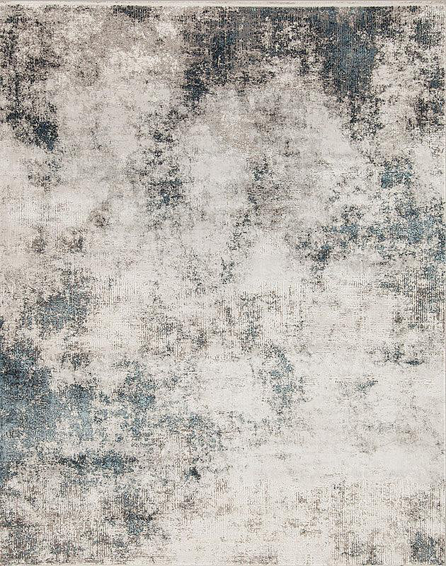 Santorini Abstract Area Rug in Gray, Rectangle 5'3" x 7'7"
