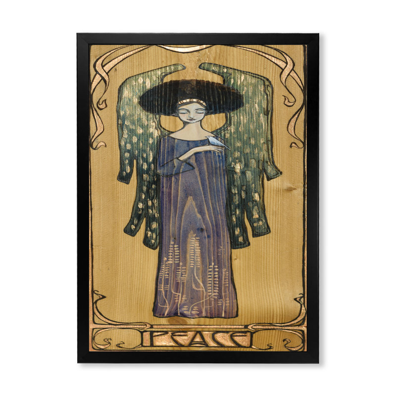 «Imperial Angel Klimt», reproduction d'art sur toile, Toile avec cadre photo noir, H 20 po x l 12 po x P 1 po