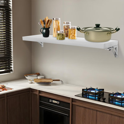 Tablette murale pliante, tablette murale pliante pour petits espaces, table pliante en acier inoxydable