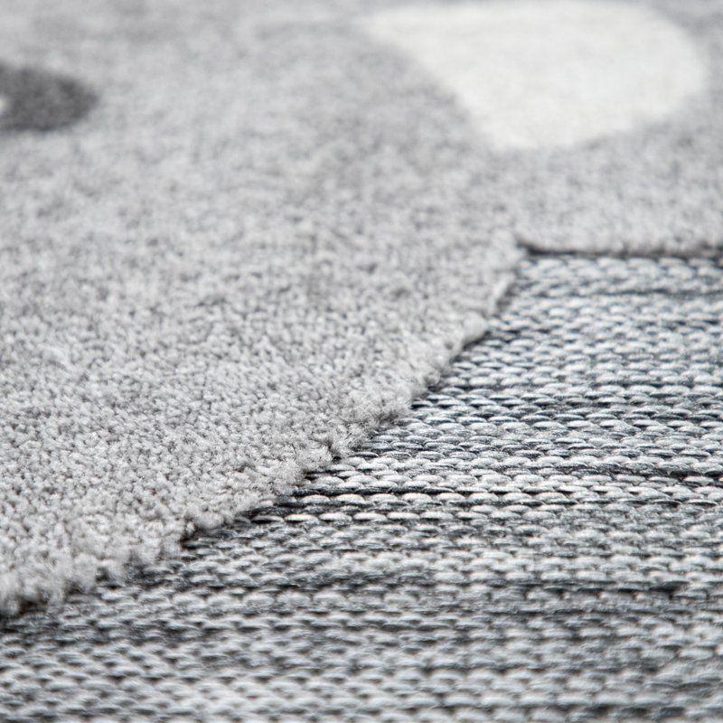 Opas Round Flatweave Polypropylene Rug, Round 3'11"