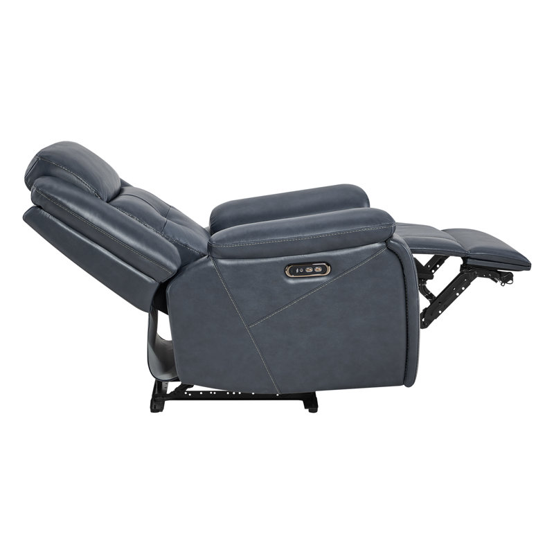 38'' Dual Motor Power Recliner Chair with Adjustable Headrest and Wall Hugger Design, Navy