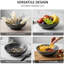 Ceramic Fruit Bowl,10.2" Decorative Bowl, Large Fruit Bowl for Kitchen Counter, Pedestal Bowl, Kitchen Counter Décor, Bread Candy Snacks Organizer(Black Gray)