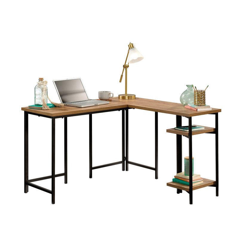 Hanife L-Shaped Executive Desk, Sindoori Mango