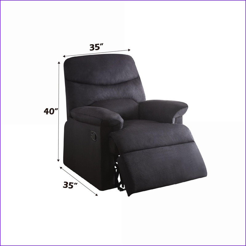 Recliners, Arcadia Modern Motion Recliner | Black | Woven Fabric, Fabric - Black