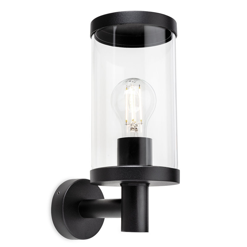 Black 290cm H Outdoor Armed Sconce