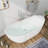 62" x 28" Freestanding Acrylic Oval Bathtub, Double Slipper Design with Chrome Drain & Overflow, Spa-Inspired Luxury for Modern Bathrooms