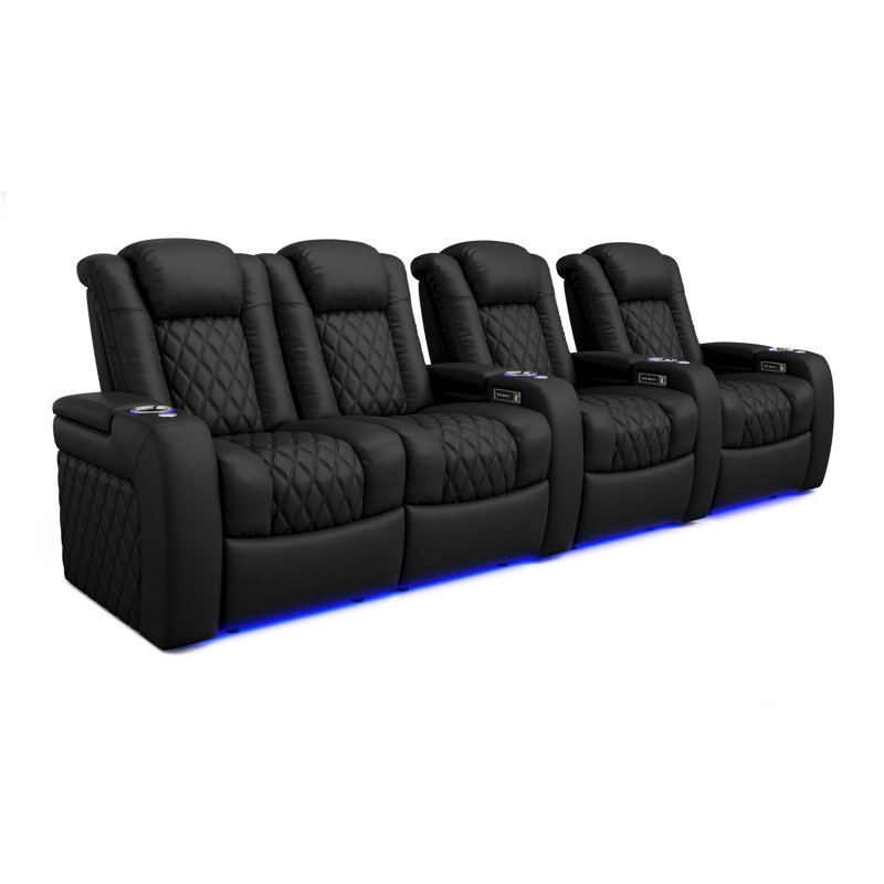 Rangée de 4 causeuses gauche avec chaleur flottante et chaleur onyx de luxe Tuscany