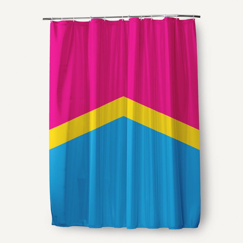 Rideau de douche Pansexual, Rose / bleu / jaune
