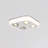 Mendon 14 In. Contemporary Brushed Nickel Integrated Led Flush Mount With Gimbal Lights And Selectable Cct With Remote