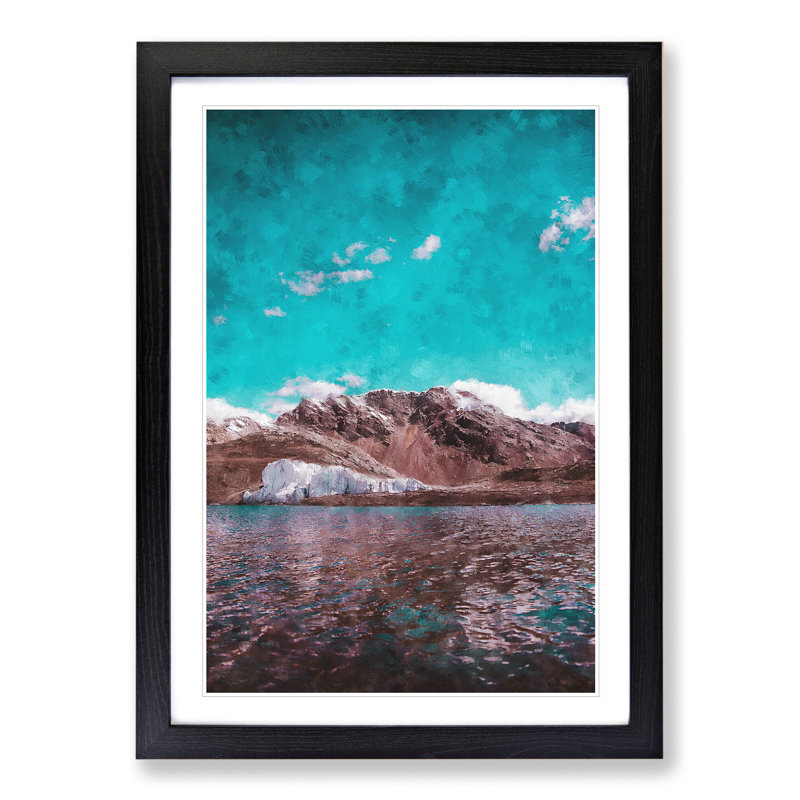 Pastoruri Glacier in Peru Vol.2 - Framed Print, 65cm H x 48cm W x 2cm D, Black Framed