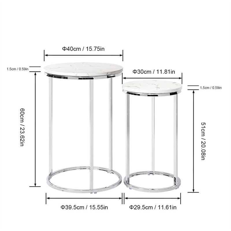 Cloral Frame Nesting Tables