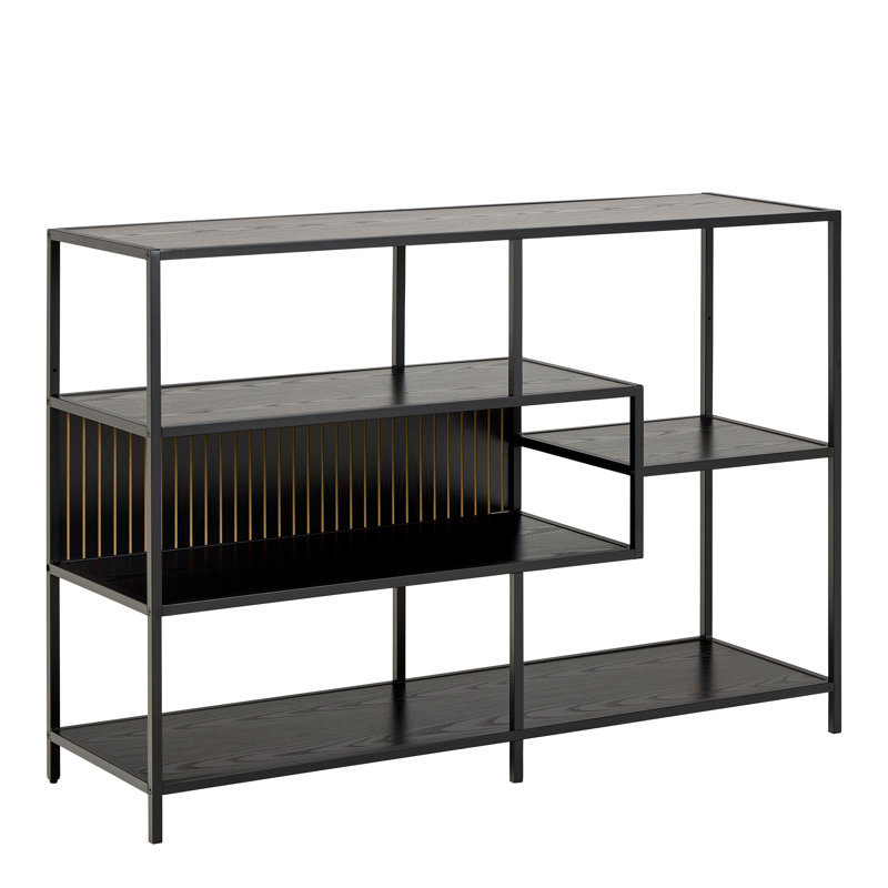 Seaford 78cm H x 114cm W Powder Coated Steel Book Cabinet Bookcase