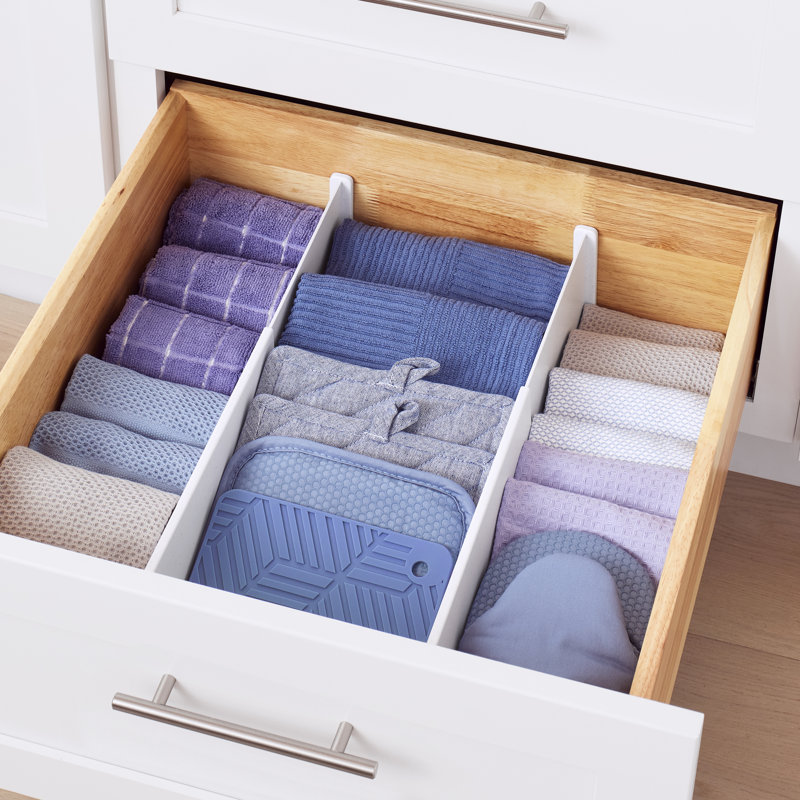 4" H x 0.8" W x 12.5" D Adjustable Multi-Purpose Drawer Organizer